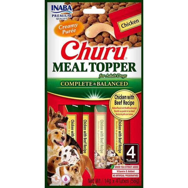 Churu Dog Meal Topper Kylling/oksekød 4stk