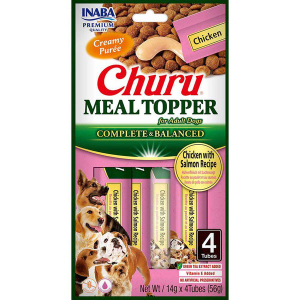 Churu Dog Meal Topper Kylling/laks 4stk