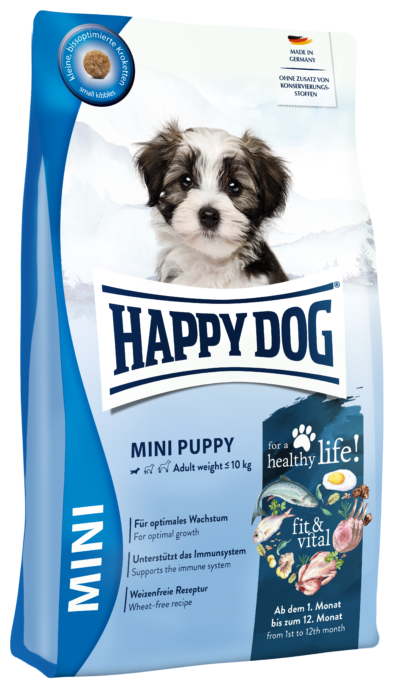 Happy Dog Fit & Vital Mini Puppy 4 kg, voksenvægt 0-10kg