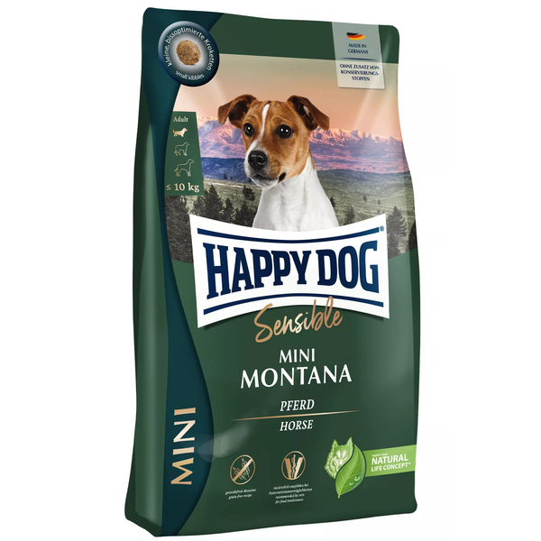 Happy Dog Supreme Sensible Mini Montana 4kg, med Hest