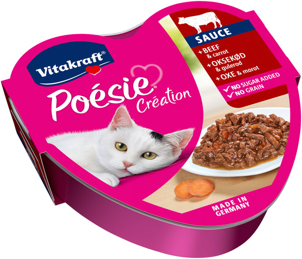 Vitakraft Poésie® Création med oksekød og gulerødder i sauce vådfoder til kat