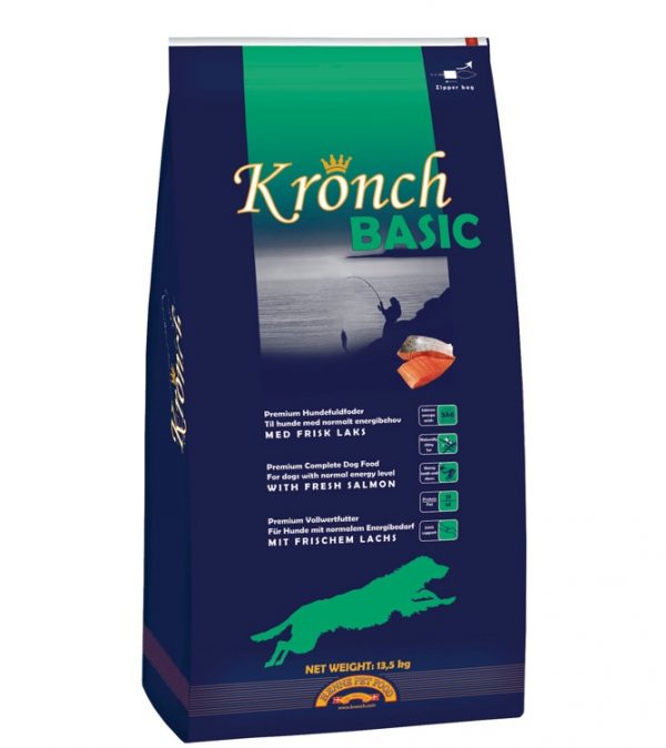 Kronch Basic Laks 13,5 Kg, rig på omega 3 og 6-fedtsyrer