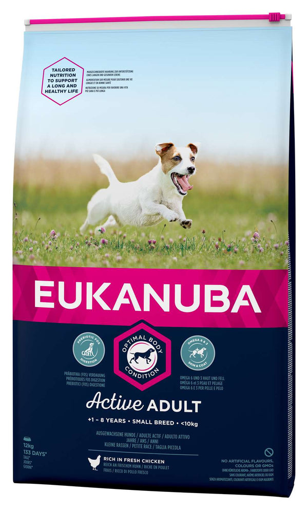 Eukanuba adult small kylling & Ris 12 kg, til hunde fra 0-10 kg