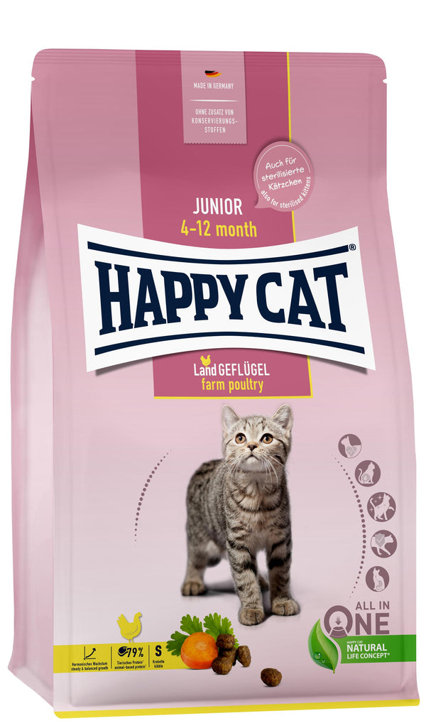 Happy Cat Junior Fjerkræ 4 kg Killingefoder