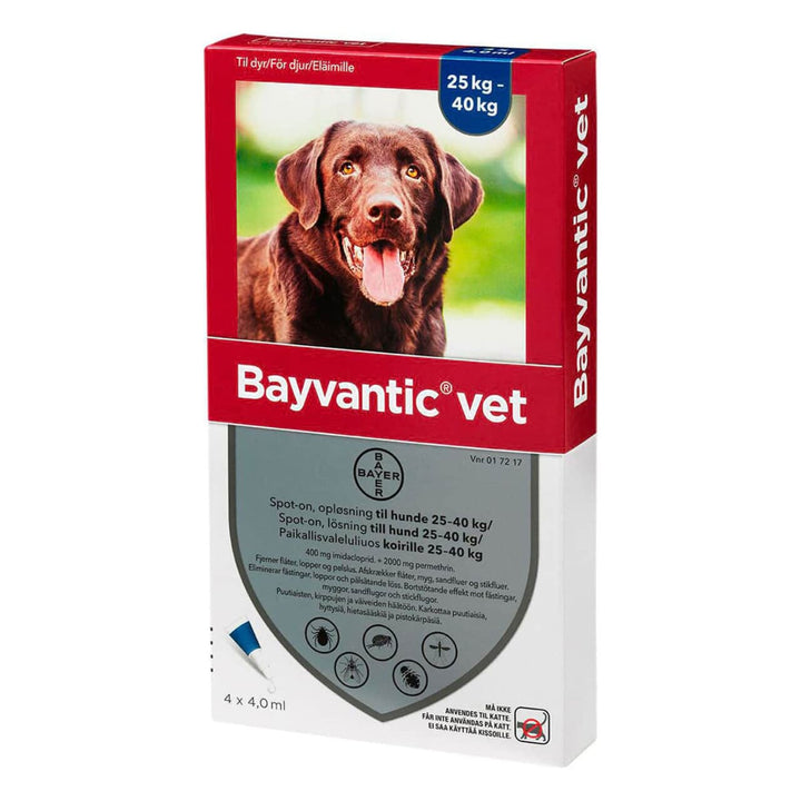 Bayvantic vet til hund 25-40kg loppe/flåtmiddel