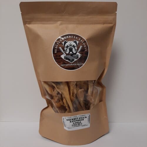 Slagterhundens Gourmet-Snack Kaninører u/Pels Naturlig Hundesnack 150 g