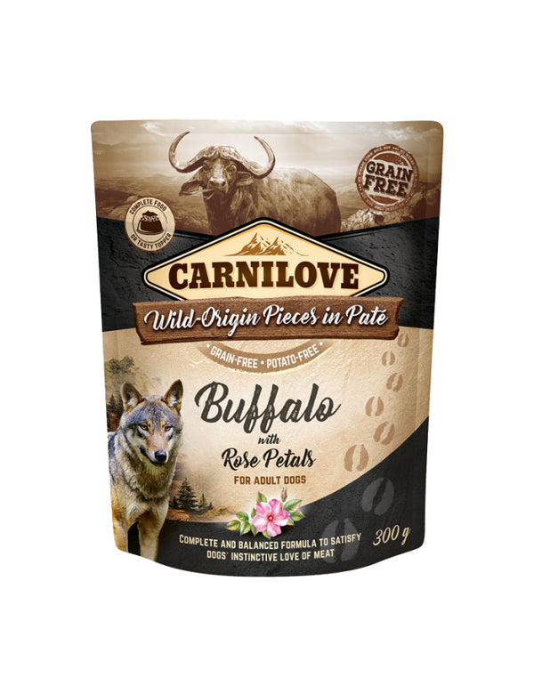 Carnilove Paté Bøffel med Rosenblade 300g vådfoder til hund