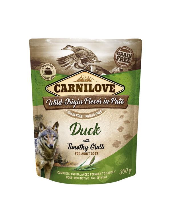 Carnilove Paté And med Timothy Græs 300g vådfoder til hund