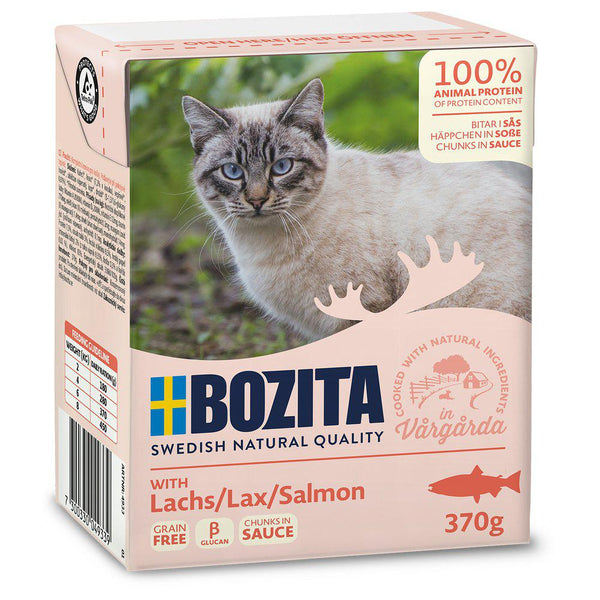 Bozita Vådfoder Til Katte, Lakse Bidder i sovs, 370g