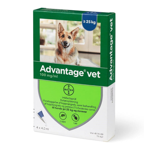 Advantage  loppemiddel til hund 25-40 kg 4 pipetter