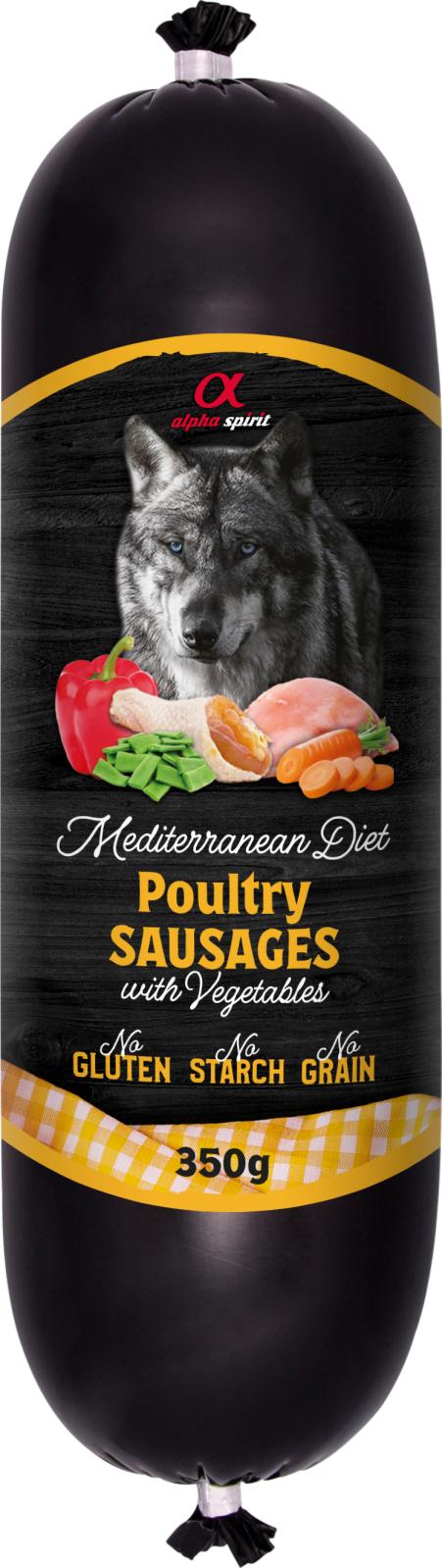 AlphaSpirit Mediterranean Poultry pølse (fjerkræ) 350g