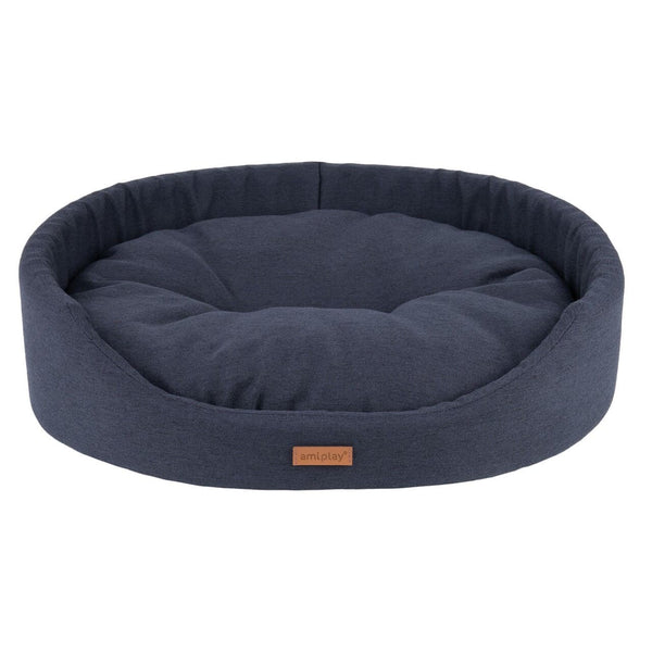 Amiplay oval seng sort M-XXL hundeseng