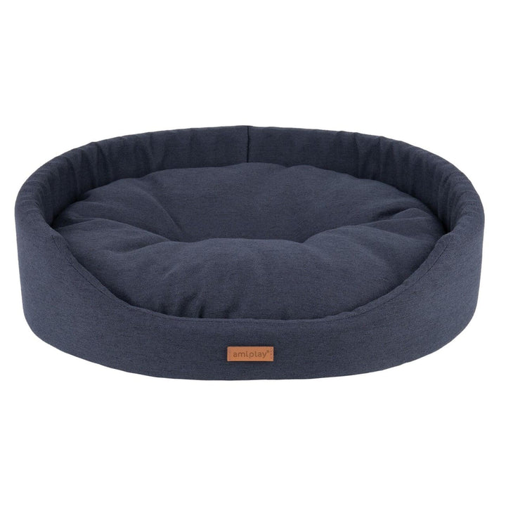 Amiplay oval seng sort M-XXL hundeseng
