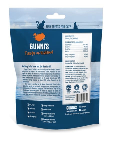 Gunnis Salmon Recipe Mini Morsel 42,5g, bagside