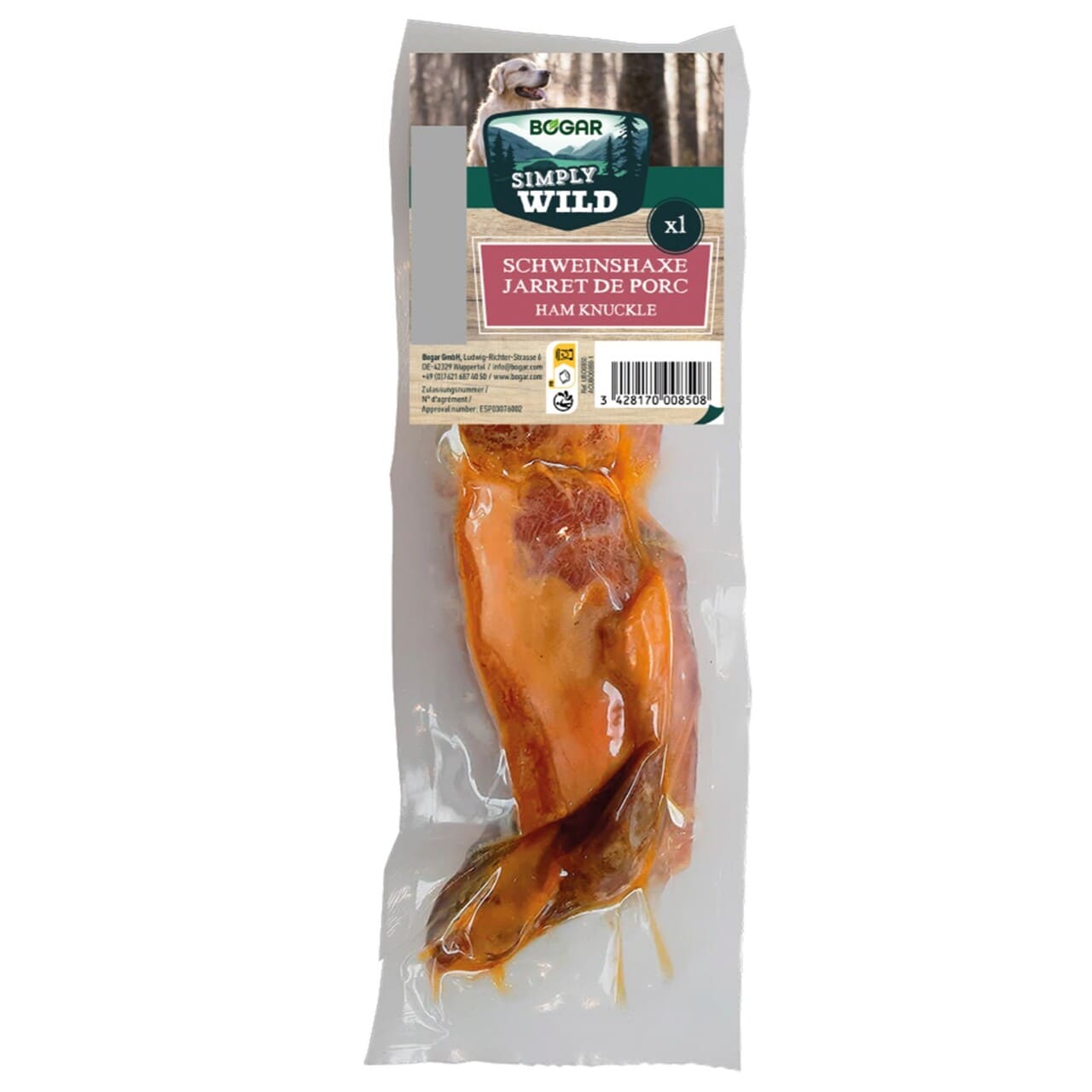 Bogar Simply Wild Ham Knuckles – Naturligt tyggeben til hunde – Petpower