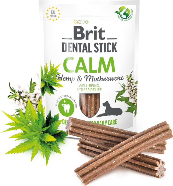 Brit Care Dental Stick Calm Hamp & Urt 7stk