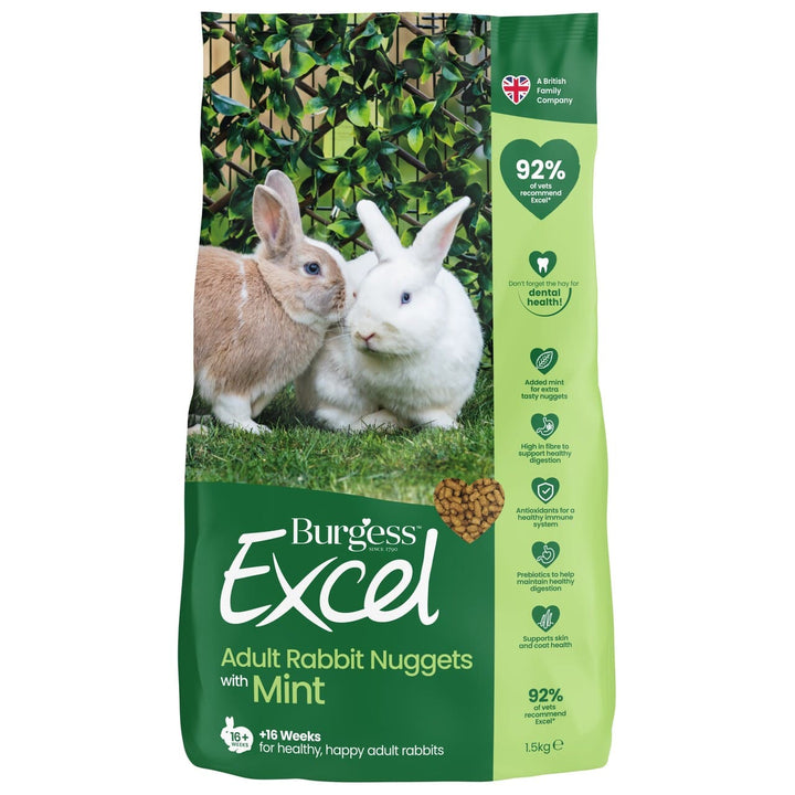 Burgess Excel Kaninfoder Nuggets - Med Mint