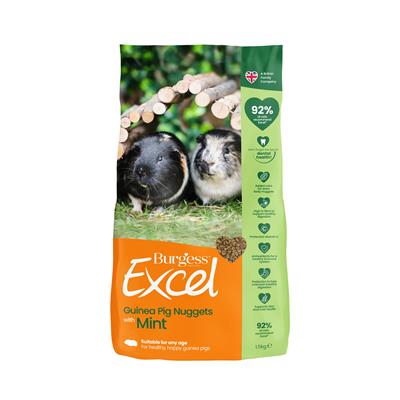 Burgess Excel Marsvinefoder Nuggets - Med Mint - 1,5kg