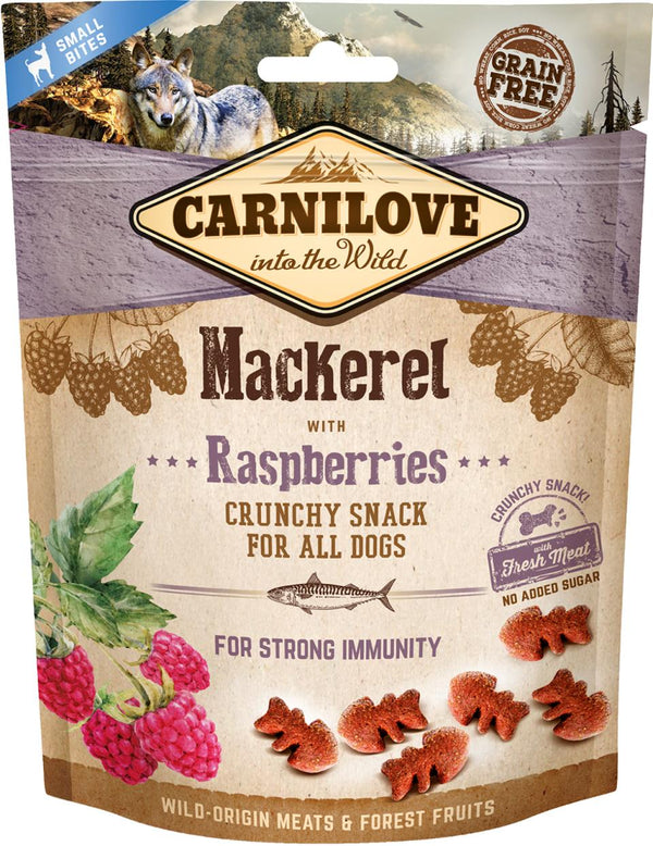 Carnilove Crunchy Snack Makrel & Hindbær 200g