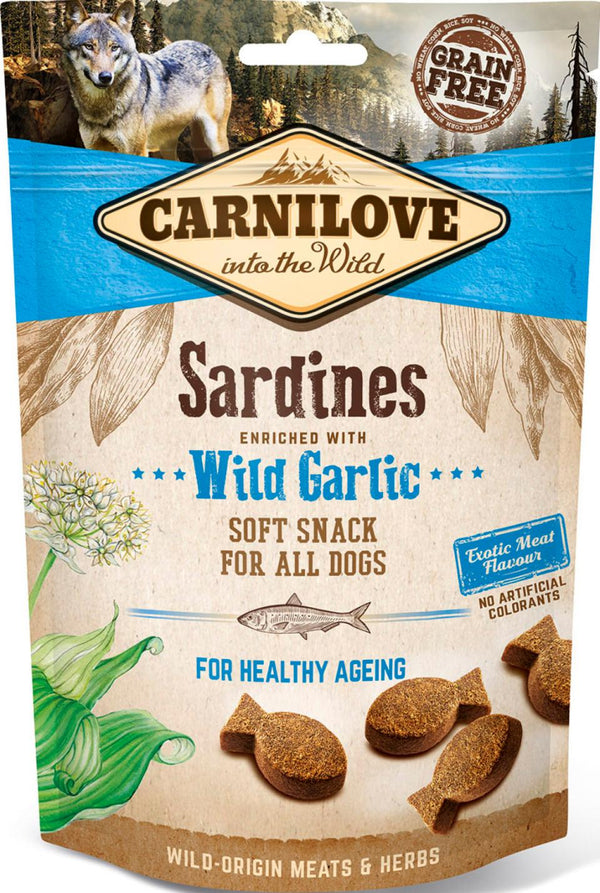 Carnilove Semi Moist Snack Sardines & Hvidløg 200g