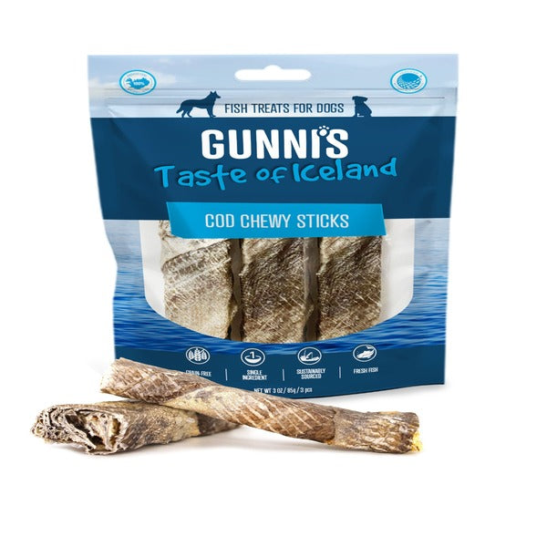 Gunnis Cod Chewy Sticks 3stk 7-12cm