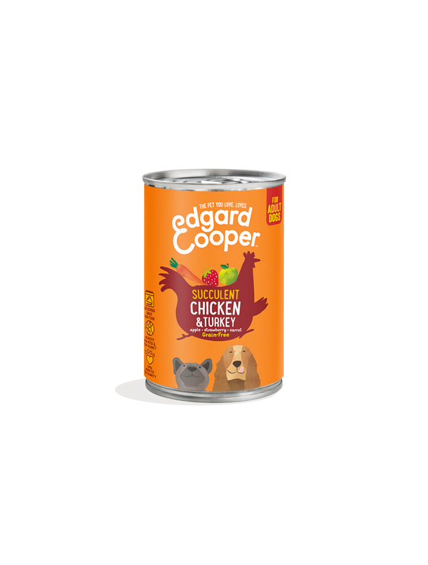 Edgard Cooper Vådfoder Kylling/Kalkun Adult 400gr
