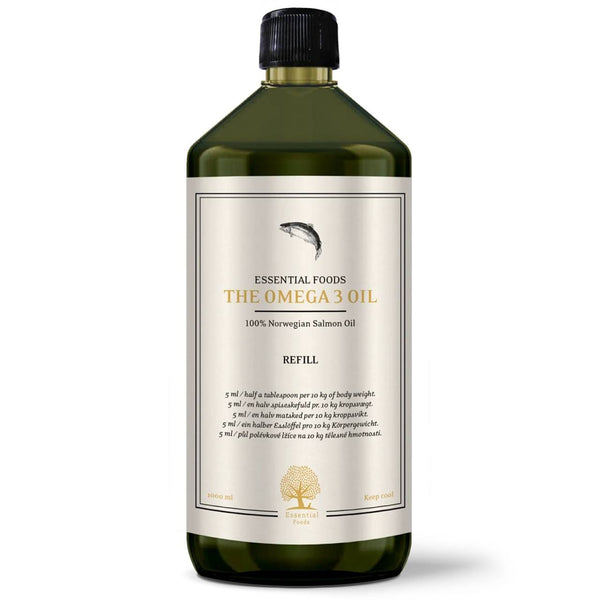 Essential The Omega 3 Oil 1L – ren norsk lakseolie til hunde