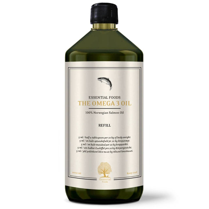 Essential The Omega 3 Oil 1L – ren norsk lakseolie til hunde