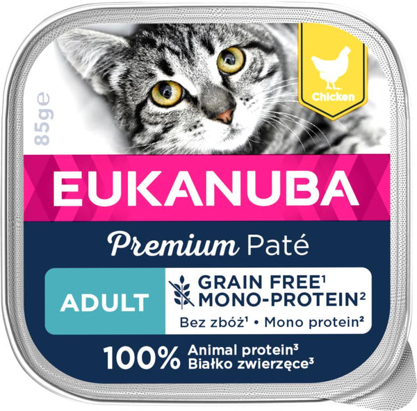 Eukanuba Kat Adult Pate, rig på kylling
