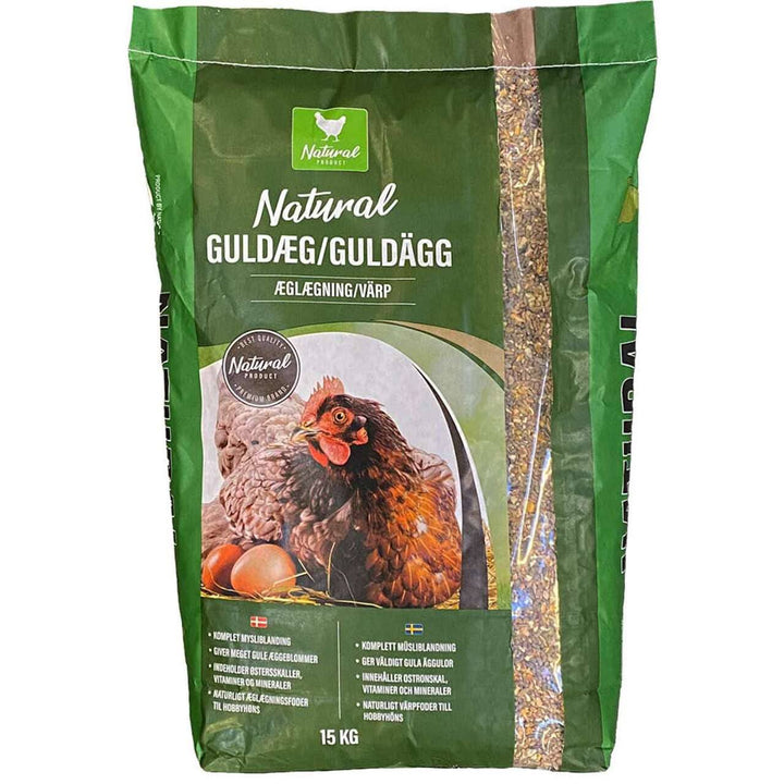 Natural Guldæg 15 kg - fuldfoder til æglæggende høns