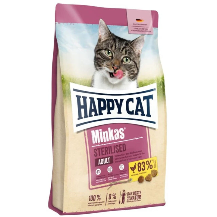 Happy Cat Minkas Sterilised med Fjerkræ, 10kg