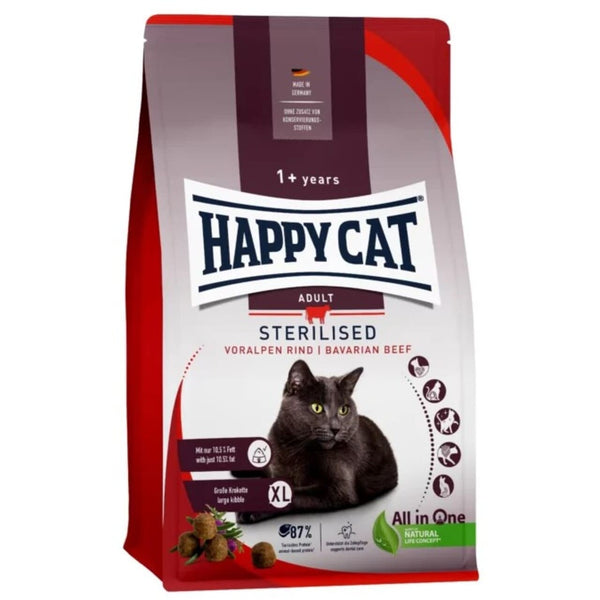 Happy Cat Sterilised Adult Oksekød 10 kg Kattefoder