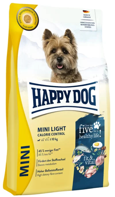 Happy Dog Supreme Mini Light 4kg, lav fedt, til hunde 0-10kg