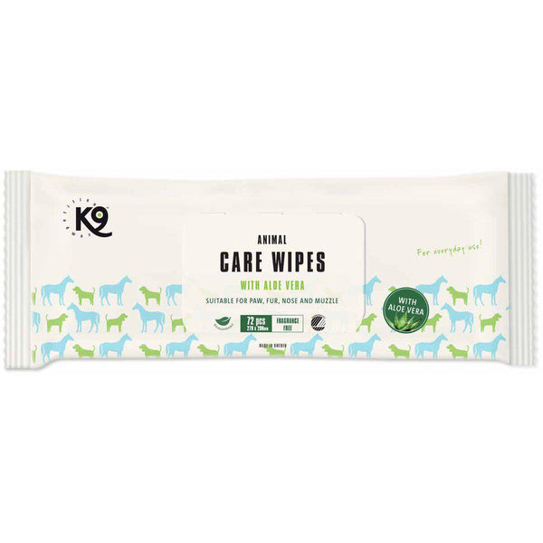 K9 Animal Care Wipes Med Aloe Vera, 72stk