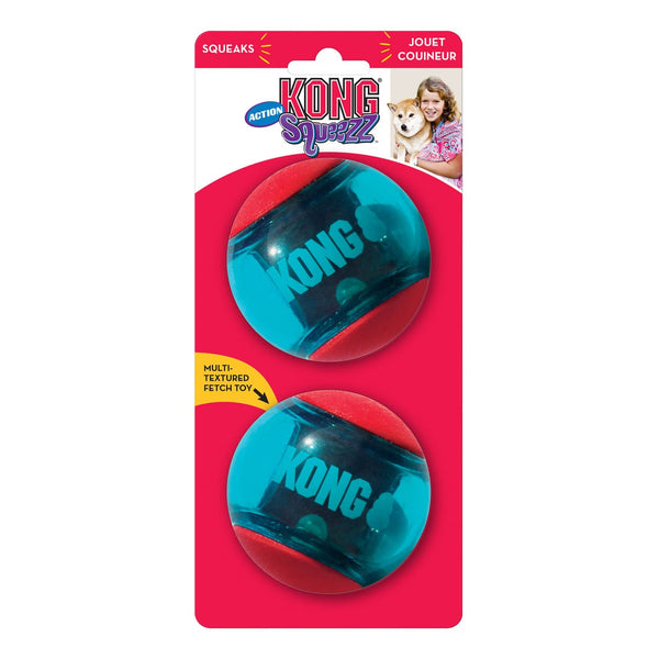 KONG Squeezz Action ballr oed 2stk 8cm
