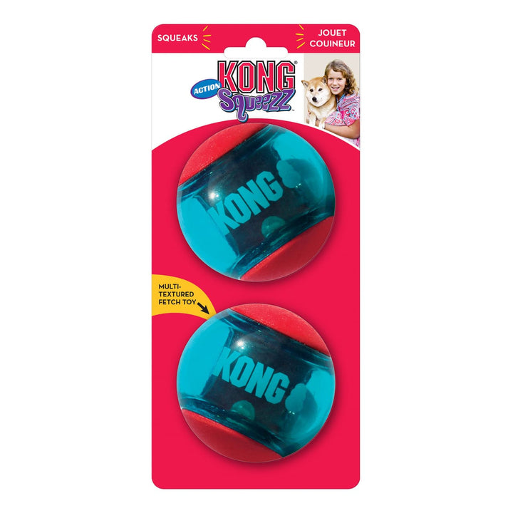 KONG Squeezz Action ballr oed 2stk 8cm