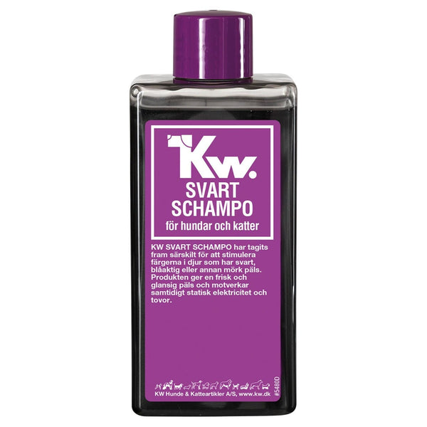 KW Sort Shampoo 200 ml – Glans til mørke pelse hos hund & kat