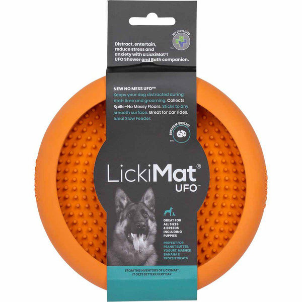 LickiMat UFO Slikkemåtte Med Sugekopper, Orange