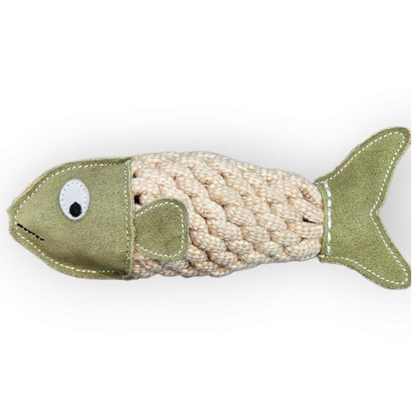 Namastay Fisk i Buffalo ruskind / Kokosfiber 20 x 22 cm
