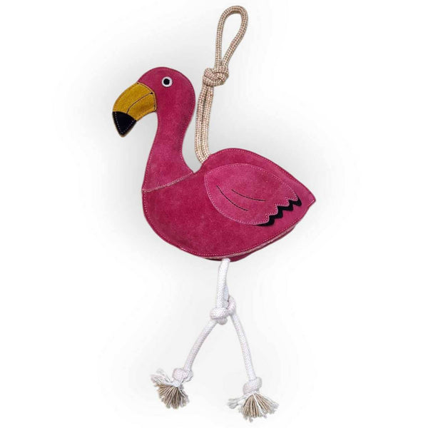 Namastay Flamingo i Buffalo ruskind / Kokosfiber 58 x 29 cm