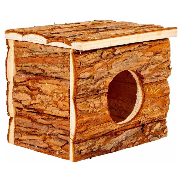 Ozami Naturligt Træhus 15x12,5x14 cm – Trygt hus til smådyr