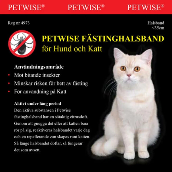Petwise Flåthalsbånd Til Kat 35cm