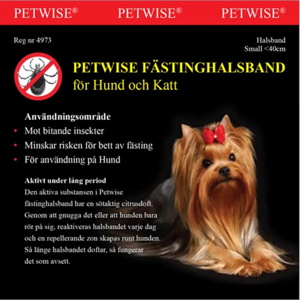 Petwise Flåthalsbånd Til Lille Hund 40cm