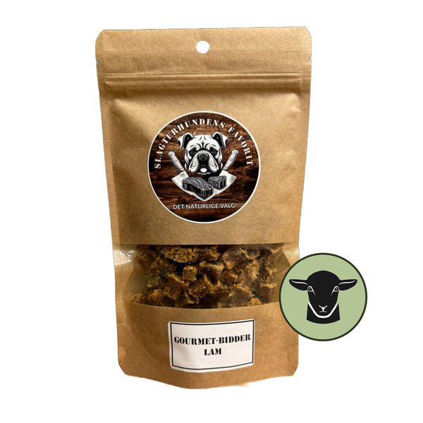 Slagterhundens Gourmet-Bidder 100% Lam Naturlig Hundegodbid 100g