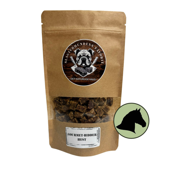 Slagterhundens Gourmet-Bidder 100% Hest Naturlig Hundegodbid 100g