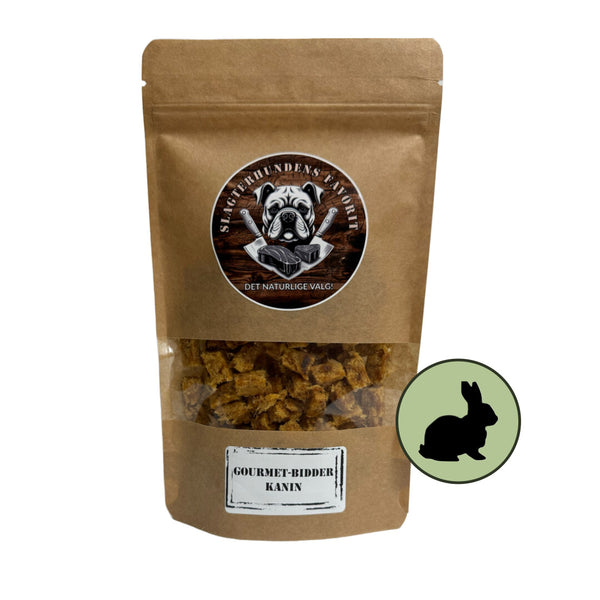 Slagterhundens Gourmet-Bidder 100% Kanin Naturlig Hundegodbid 100 g