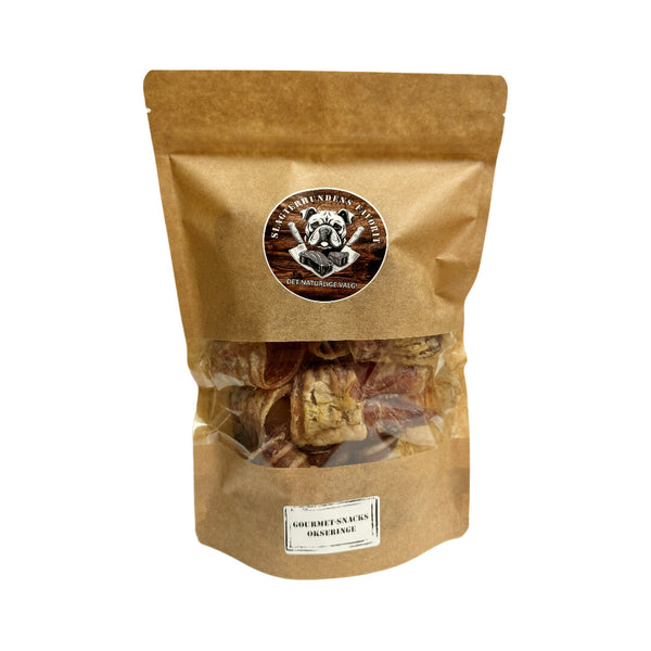 Slagterhundens Gourmet-Snack Okseringe Naturlig Hundesnack 200 g