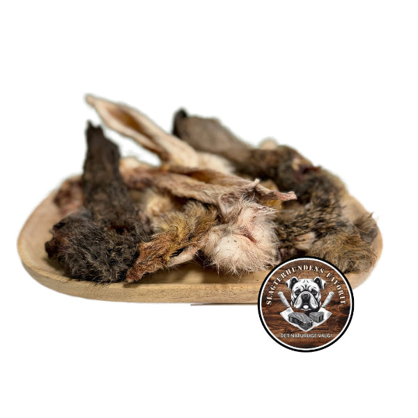 Slagterhundens Gourmet-Snack Kaninører m/ Pels Naturlig Hundesnack 150 g