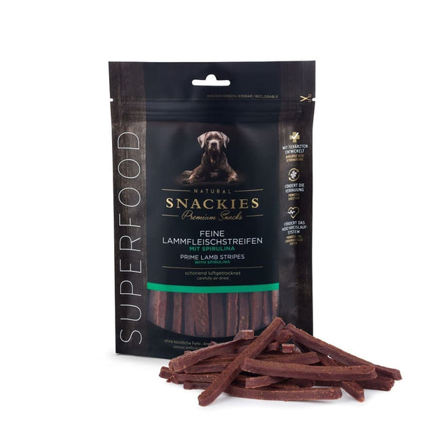 Snackies Fine lammestrimler med spirulina 170 g