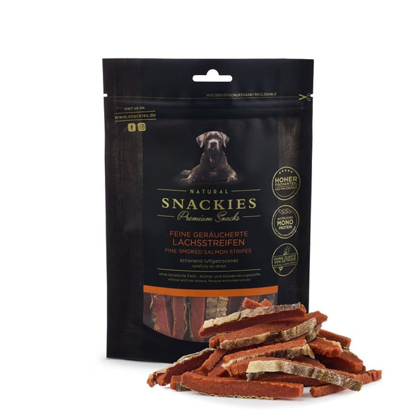 Snackies Fine røget laksestrimler 170 g